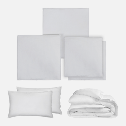 Superior Bed Pack Hollowfibre Microfibre Bedding with 68 pick Linen Set
