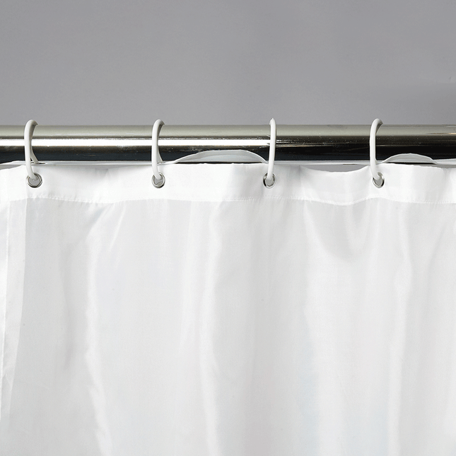 100% Recycled Polyester Plain White Shower Curtain