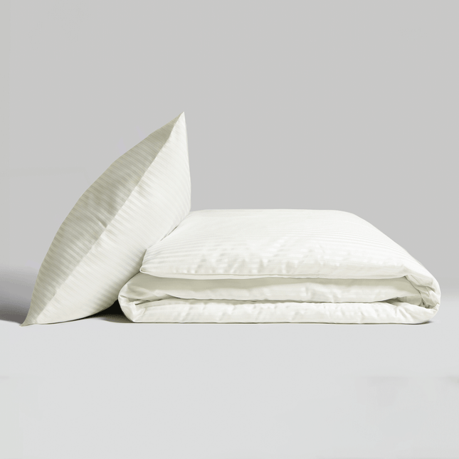Gardtex 100% Polyester Flame Retardant Satin Stripe Duvet Cover