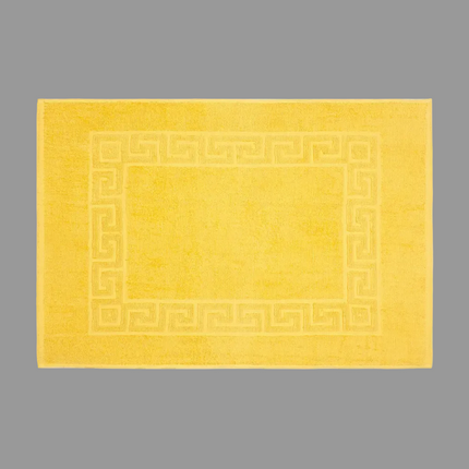 Superior Quality Coloured Greek Key Border Bathroom Mats 700gsm - End of Line