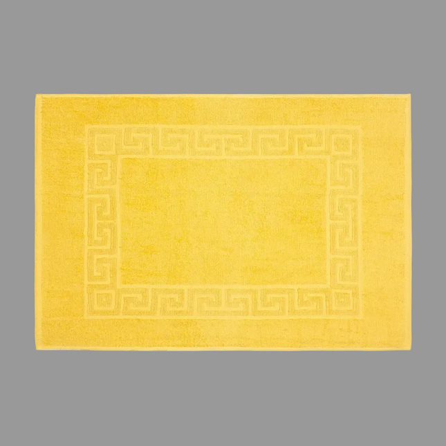 Superior Quality Coloured Greek Key Border Bathroom Mats 700gsm - End of Line