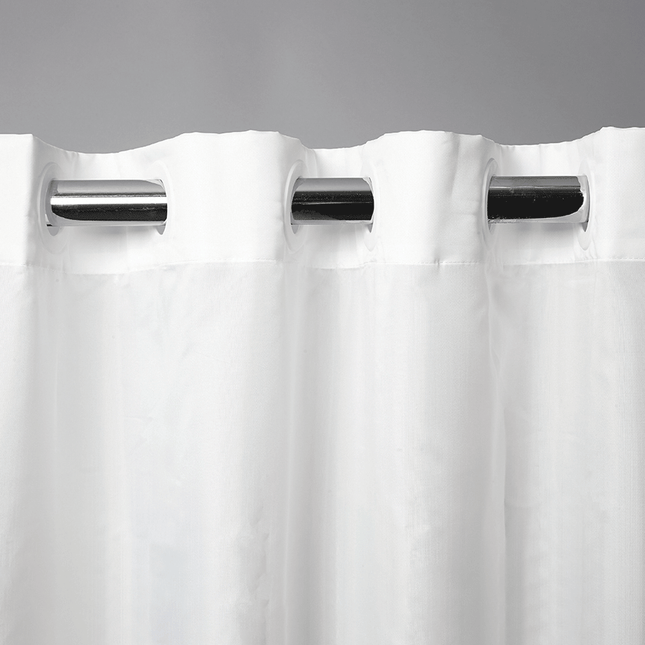 100% Polyester Plain White Ringless Shower Curtain