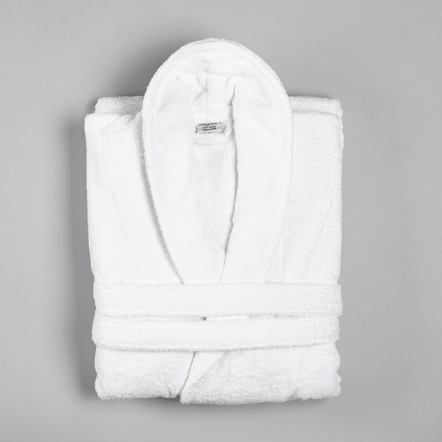 Shawl Collar Cotton Towelling Bathrobe 380gsm