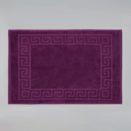 Superior Quality Coloured Greek Key Border Bathroom Mats 700gsm - End of Line